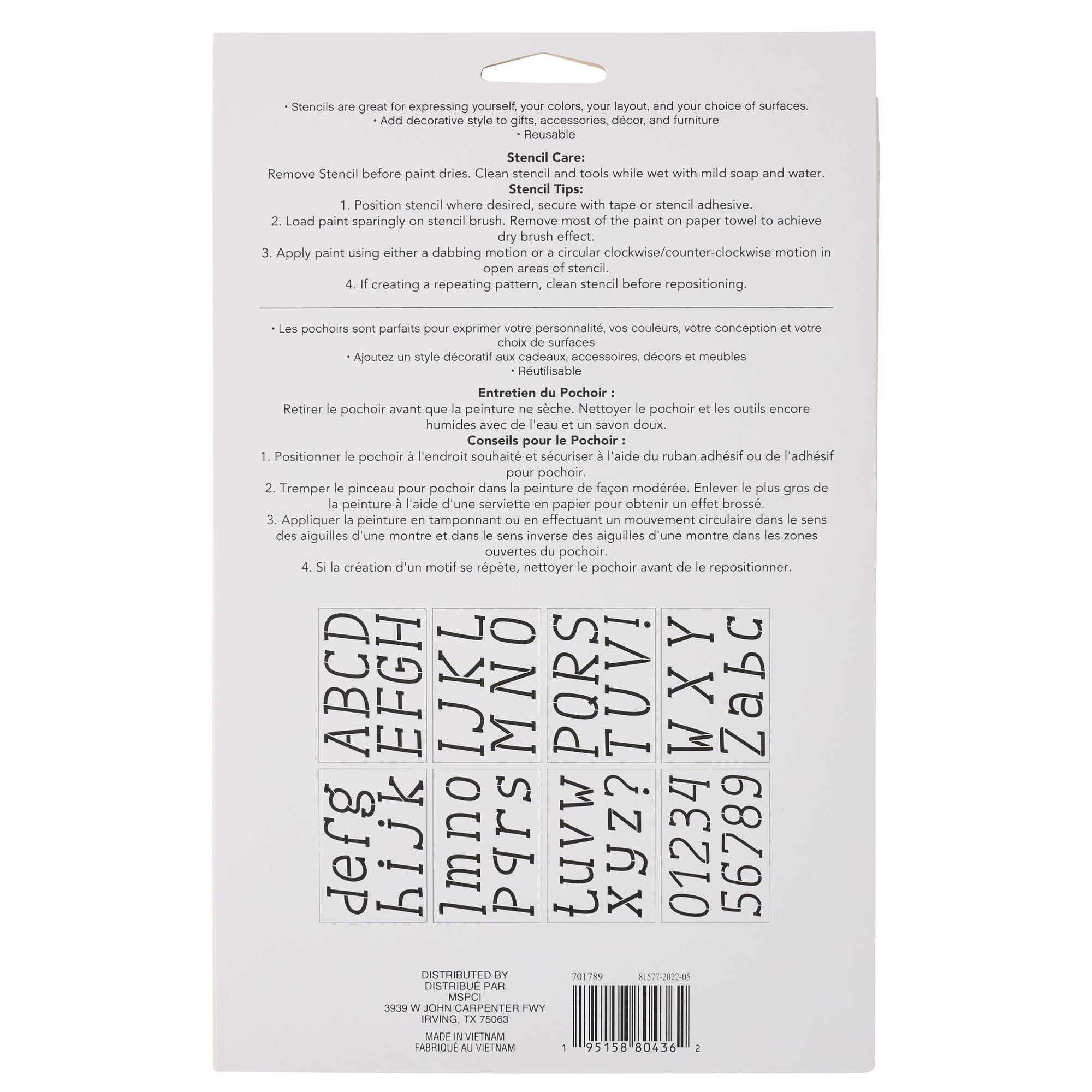 3" Italic Serif Alphabet Stencils by Craft Smart®